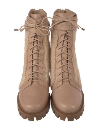Alexandre Birman Shearling Combat Boots