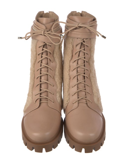 Alexandre Birman Shearling Combat Boots