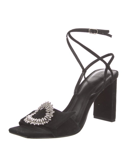 Alexandre Birman Suede Crystal Embellishments Slingback Sandals