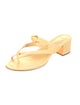 Alexandre Birman Embossed Leather Bow Accents Flip Flops