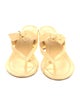 Alexandre Birman Embossed Leather Bow Accents Flip Flops