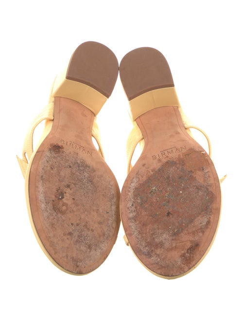 Alexandre Birman Embossed Leather Bow Accents Flip Flops