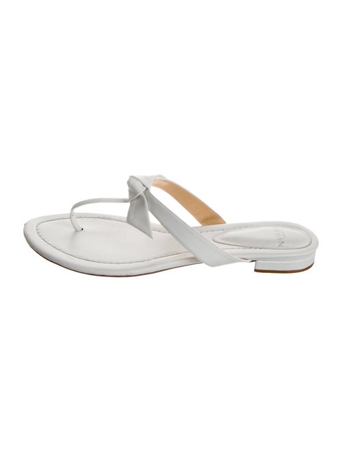Alexandre Birman Leather Bow Accents Flip Flops