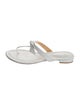 Alexandre Birman Leather Bow Accents Flip Flops