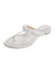 Alexandre Birman Leather Bow Accents Flip Flops