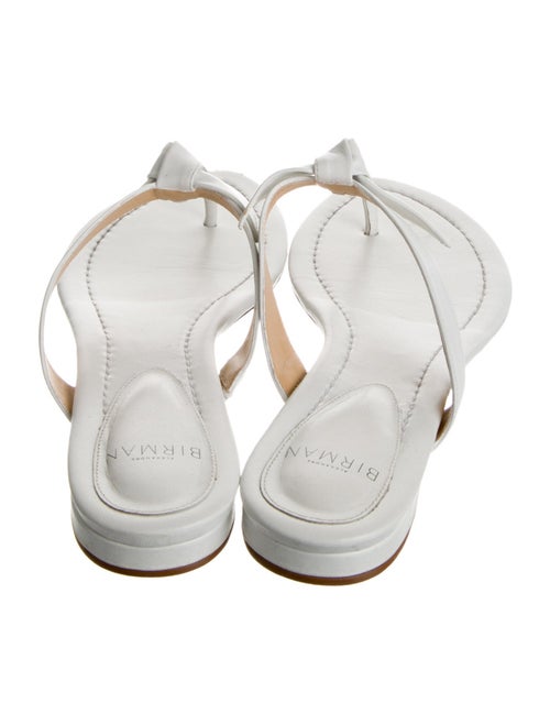 Alexandre Birman Leather Bow Accents Flip Flops