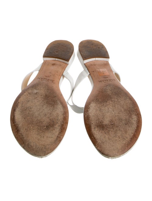 Alexandre Birman Leather Bow Accents Flip Flops