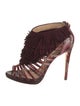 Alexandre Birman Python Animal Print Gladiator Sandals