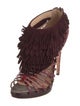 Alexandre Birman Python Animal Print Gladiator Sandals