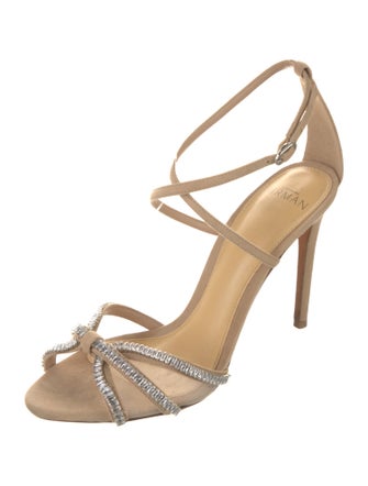 Alexandre Birman Suede Animal Print Sandals