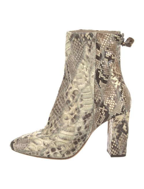 Alexandre Birman Leather Animal Print Boots