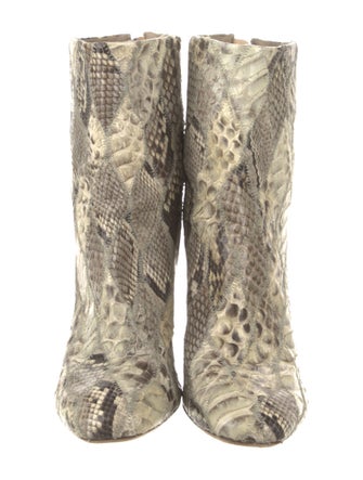 Alexandre Birman Leather Animal Print Boots