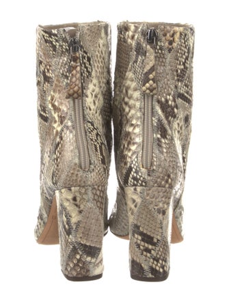 Alexandre Birman Leather Animal Print Boots