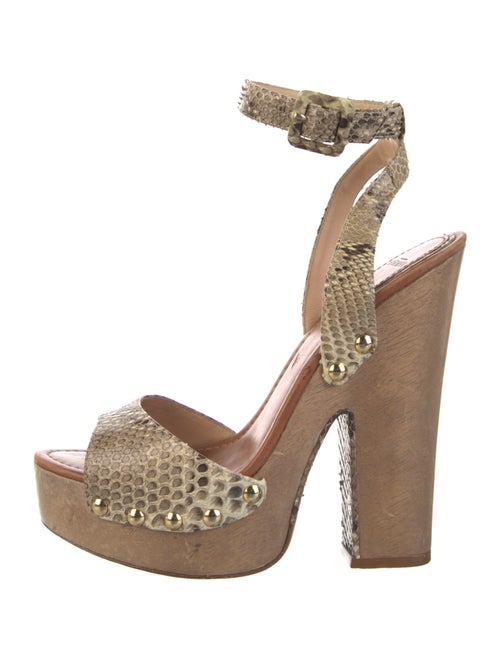 Alexandre Birman Snakeskin Animal Print Sandals