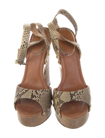 Alexandre Birman Snakeskin Animal Print Sandals