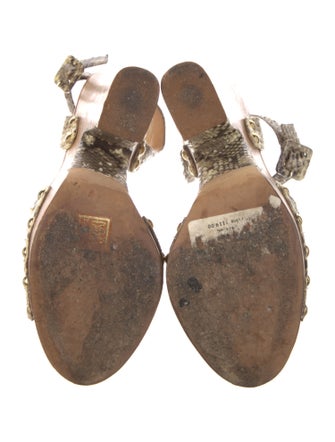 Alexandre Birman Snakeskin Animal Print Sandals