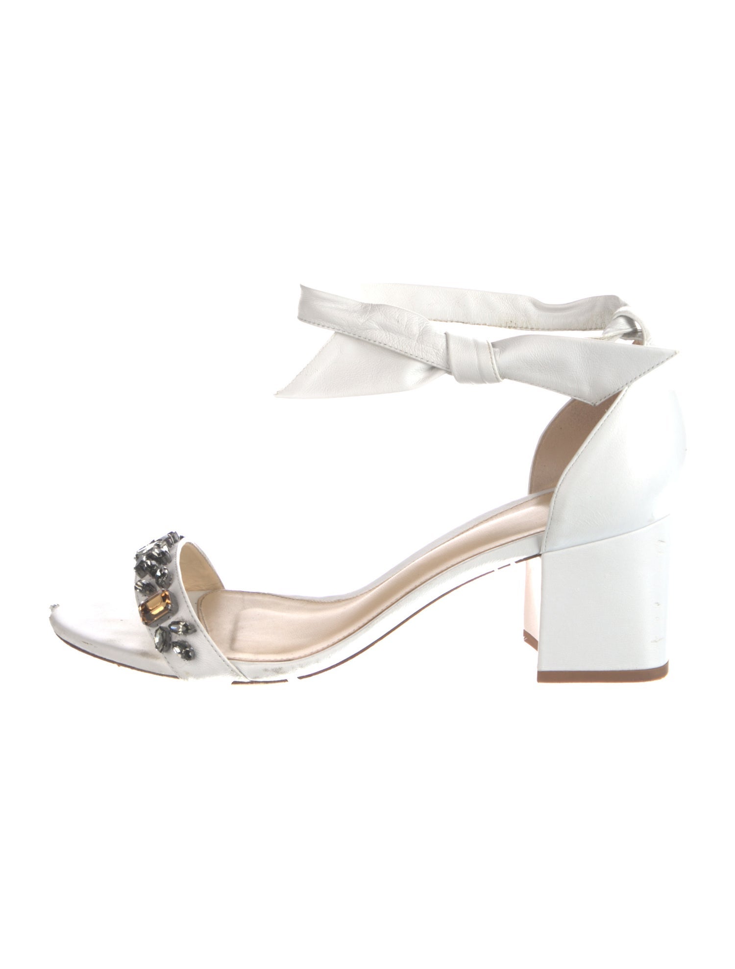 Alexandre Birman Leather Crystal Embellishments Gladiator Sandals