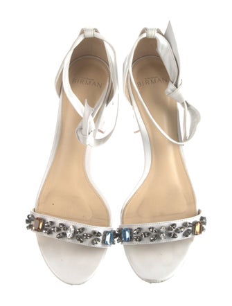 Alexandre Birman Leather Crystal Embellishments Gladiator Sandals