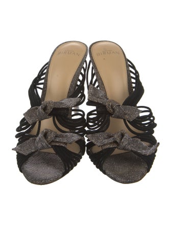 Alexandre Birman Glitter Floral Print Slides