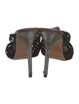 Alexandre Birman Glitter Floral Print Slides