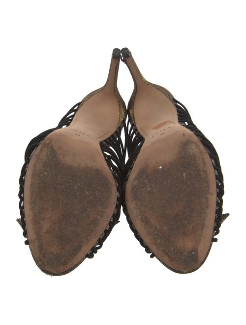 Alexandre Birman Glitter Floral Print Slides