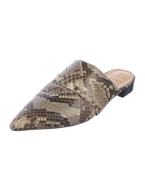 Alexandre Birman Snakeskin Animal Print Mules