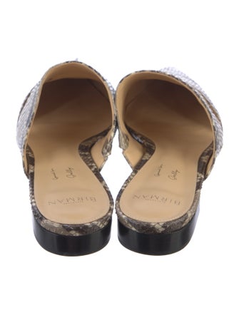 Alexandre Birman Snakeskin Animal Print Mules