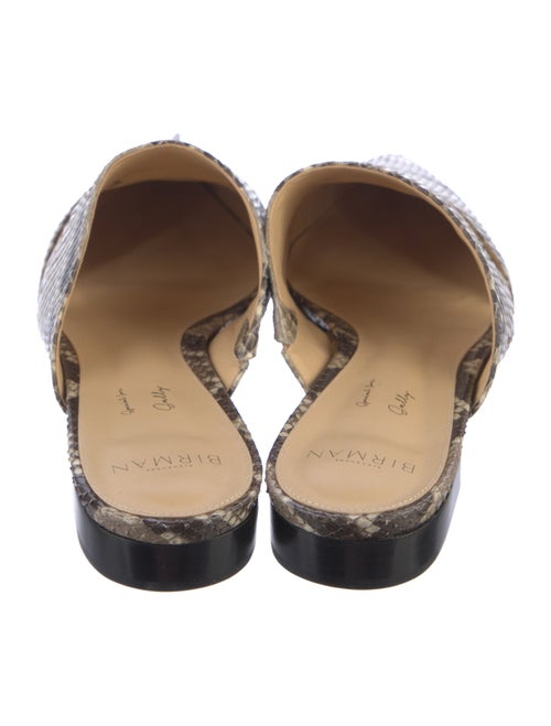 Alexandre Birman Snakeskin Animal Print Mules