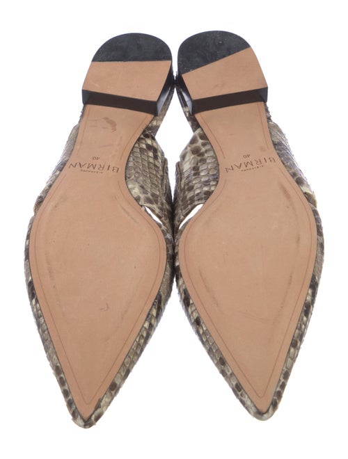 Alexandre Birman Snakeskin Animal Print Mules