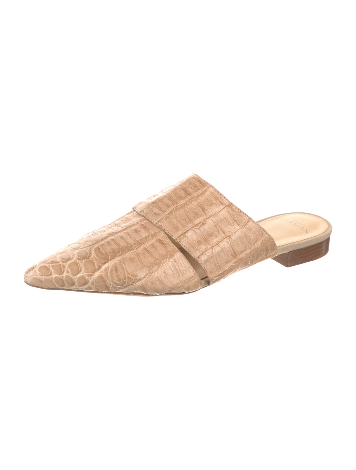 Alexandre Birman Leather Cutout Accent Mules