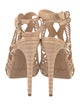 Alexandre Birman Python Leather Trim Embellishment Sandals