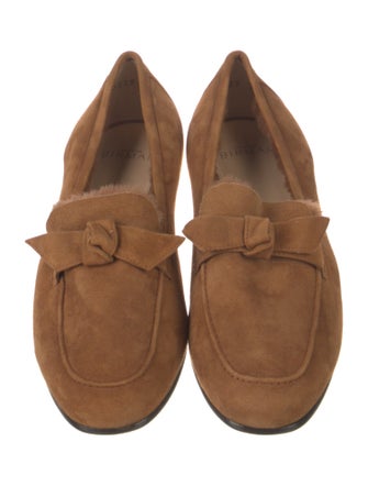 Alexandre Birman Suede Bow Accents Loafers