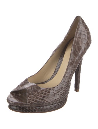 Alexandre Birman Snakeskin Animal Print Pumps