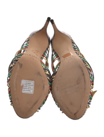 Alexandre Birman Leather Bow Accents Slides