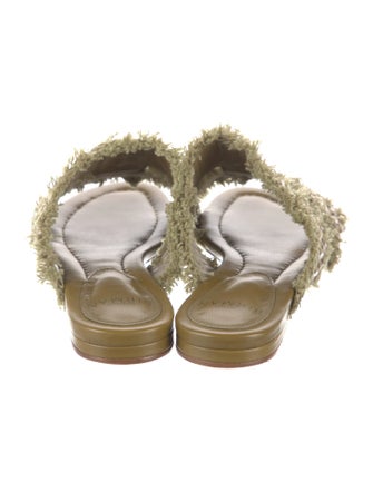 Alexandre Birman Leather Raw-Edge Trim Slides