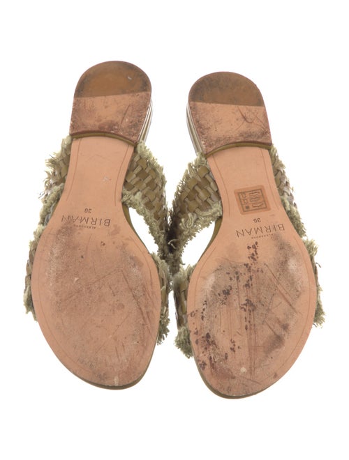 Alexandre Birman Leather Raw-Edge Trim Slides