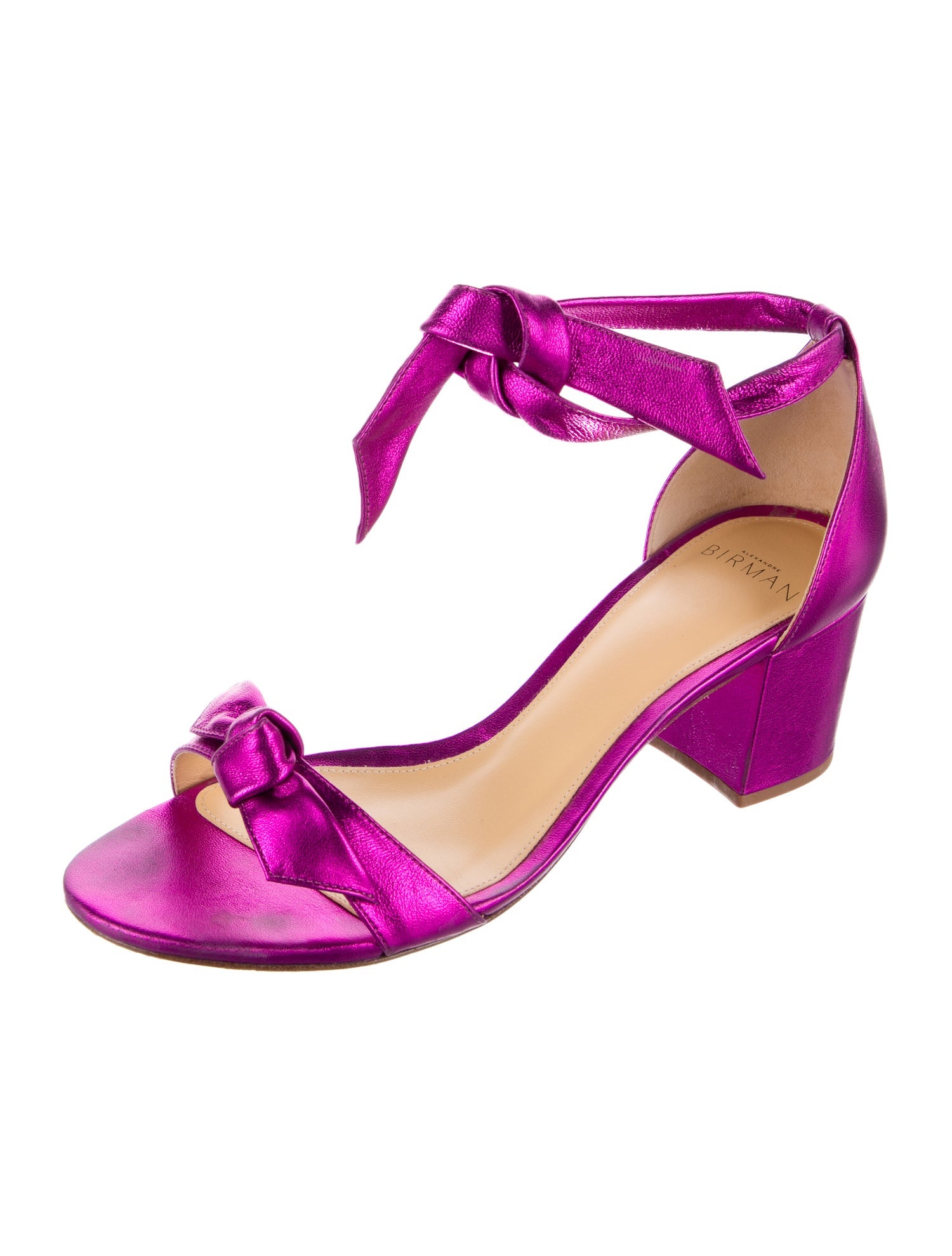 Alexandre Birman Suede Bow Accents Sandals