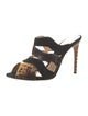 Alexandre Birman Snakeskin Animal Print Slides