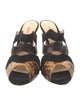 Alexandre Birman Snakeskin Animal Print Slides