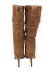 Alexandre Birman Suede Pleated Accents Slouch Boots