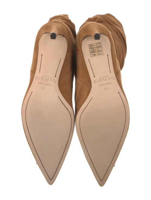 Alexandre Birman Suede Pleated Accents Slouch Boots