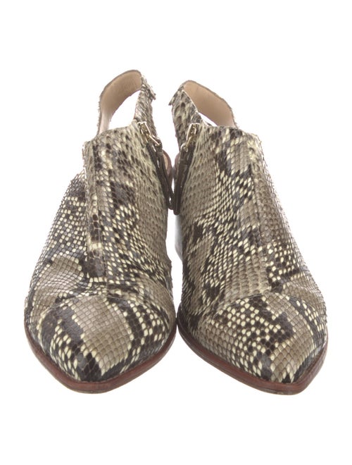 Alexandre Birman Leather Animal Print Slingback Pumps