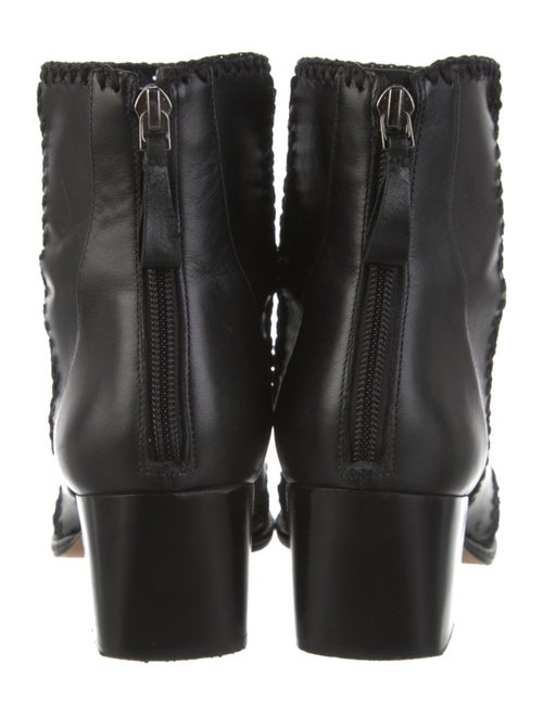 Alexandre Birman Leather Crochet Trim Boots