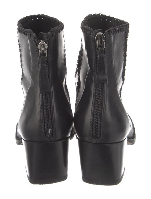 Alexandre Birman Leather Crochet Trim Boots