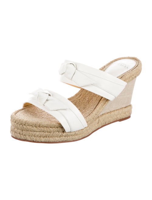 Alexandre Birman Leather Bow Accents Espadrilles