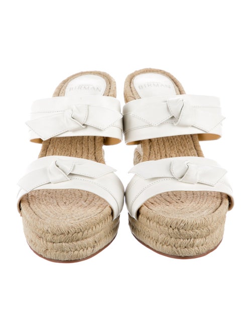 Alexandre Birman Leather Bow Accents Espadrilles
