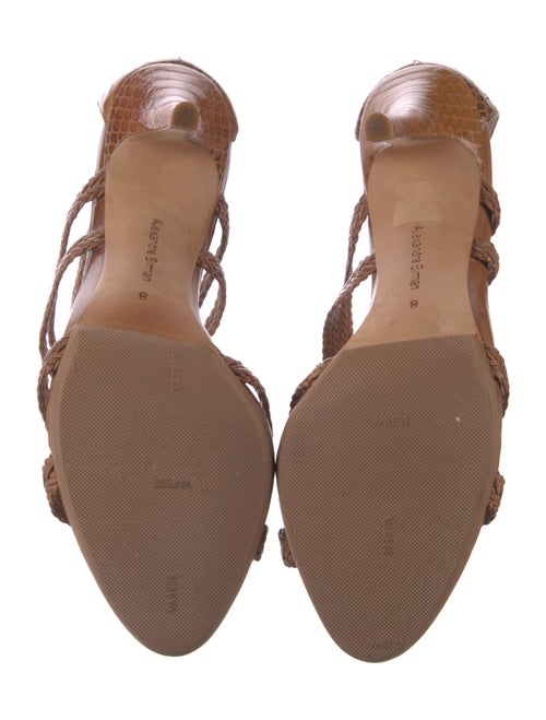 Alexandre Birman Leather Braided Accents Sandals