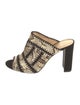 Alexandre Birman Leather Animal Print Slides