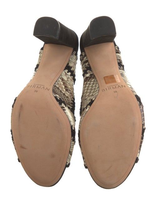 Alexandre Birman Leather Animal Print Slides