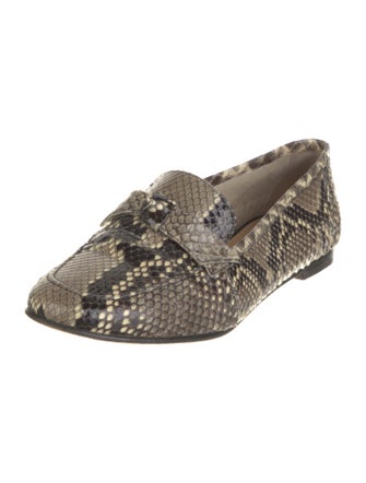 Alexandre Birman Snakeskin Animal Print Loafers